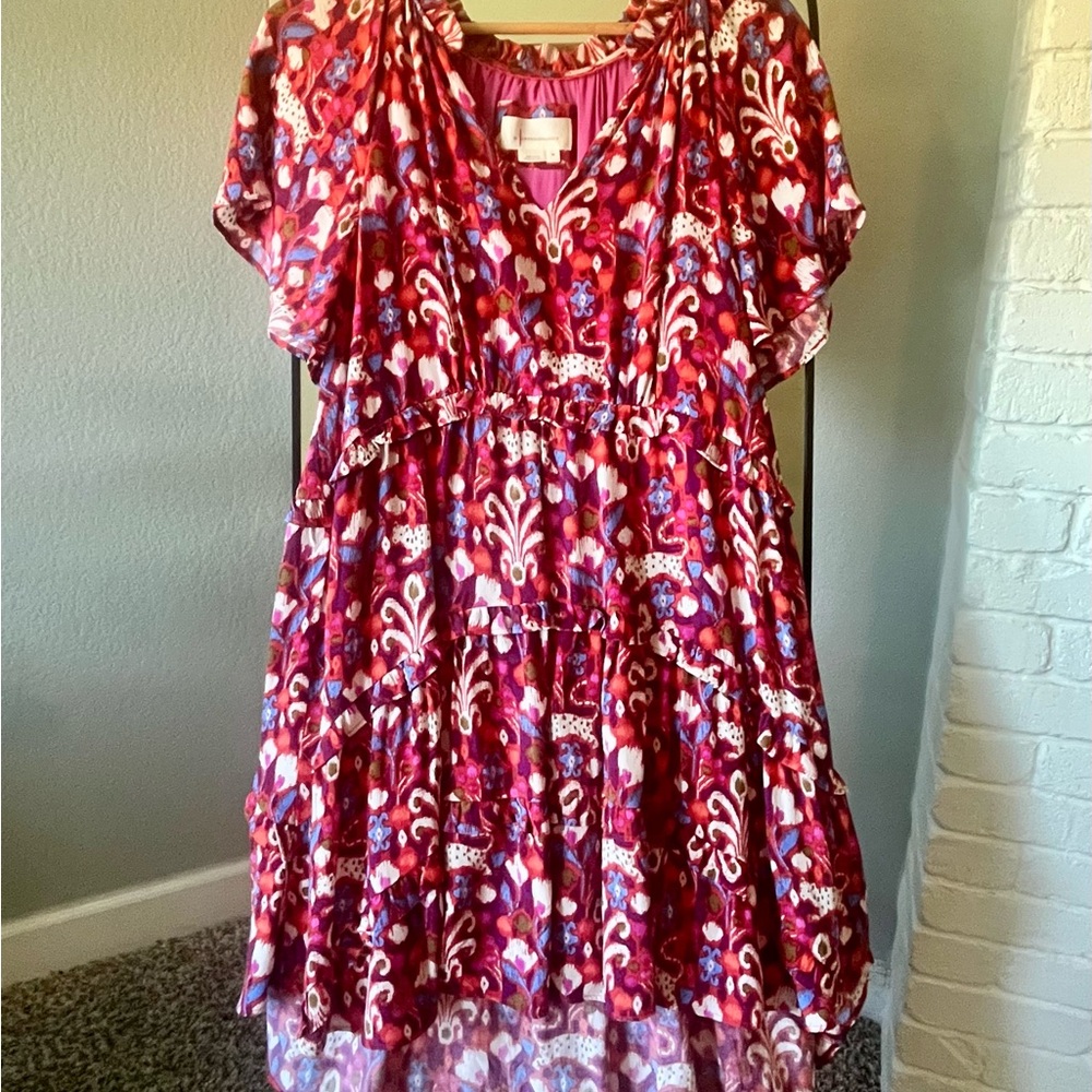 Anthropologie Women’s Dress in Red and White Pattern